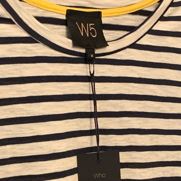 W5 Black and White Striped Shirt - Picture 2 of 4
